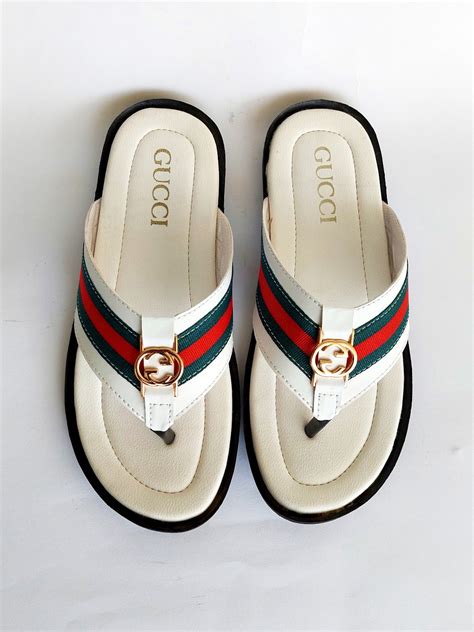 white gucci slipper